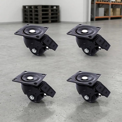 2.5 Inch Heavy Duty Nylon Castor Wheels Set 4 with Brake - Image 8
