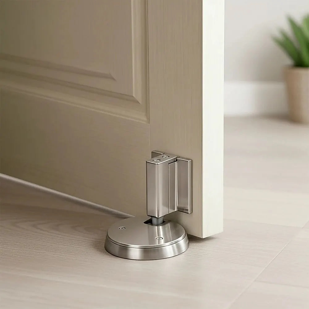 Zinc Alloy Door Stop Brushed Nickel Anti Collision - Image 2