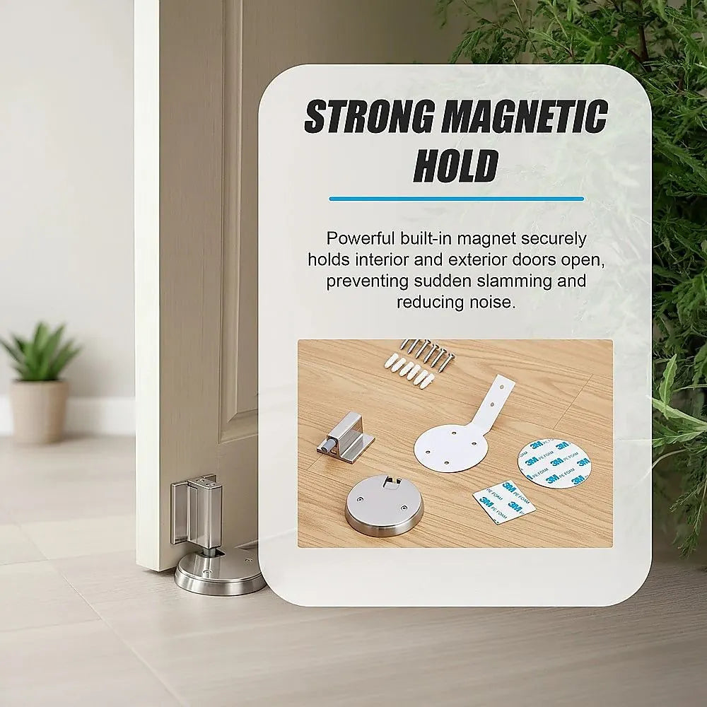 Zinc Alloy Door Stop Brushed Nickel Anti Collision - Image 8