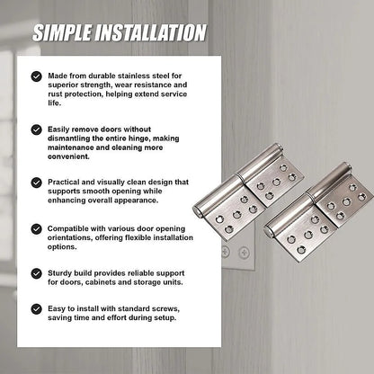 Lift Off Door Hinges Rising Butt Screen Hinge Pair - Image 5