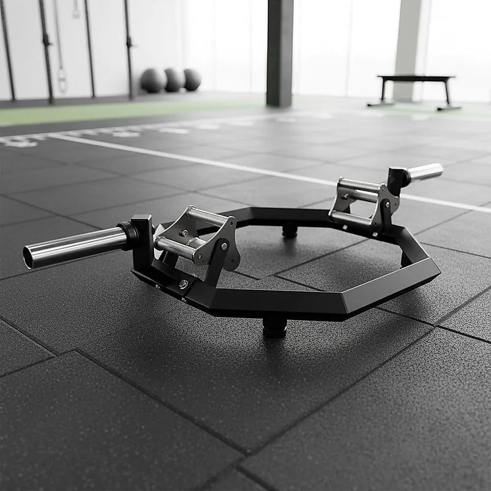 Fitness EZ Load Hex Trap Bar with Knurled Tri Grip - Image 3