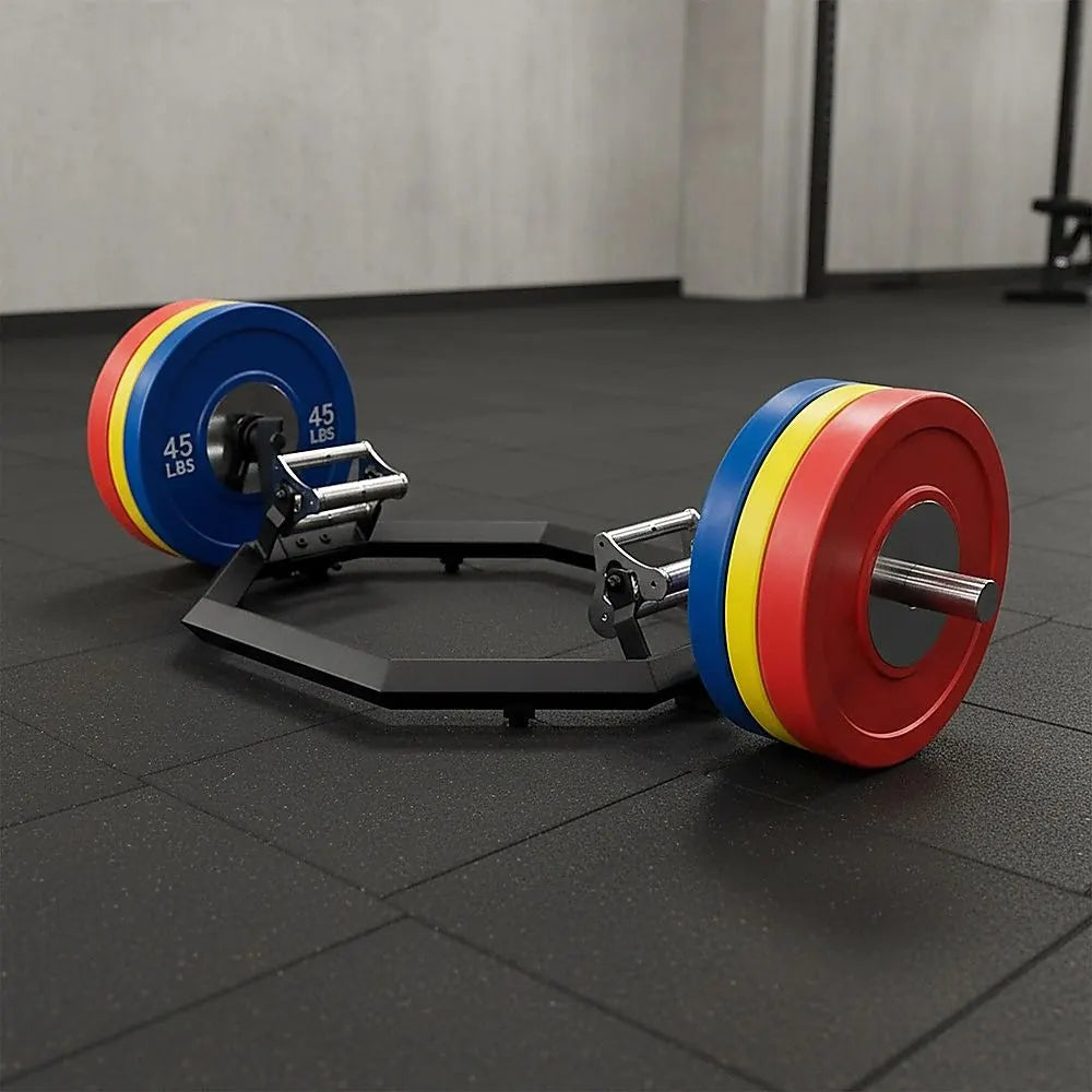 Fitness EZ Load Hex Trap Bar with Knurled Tri Grip - Image 4