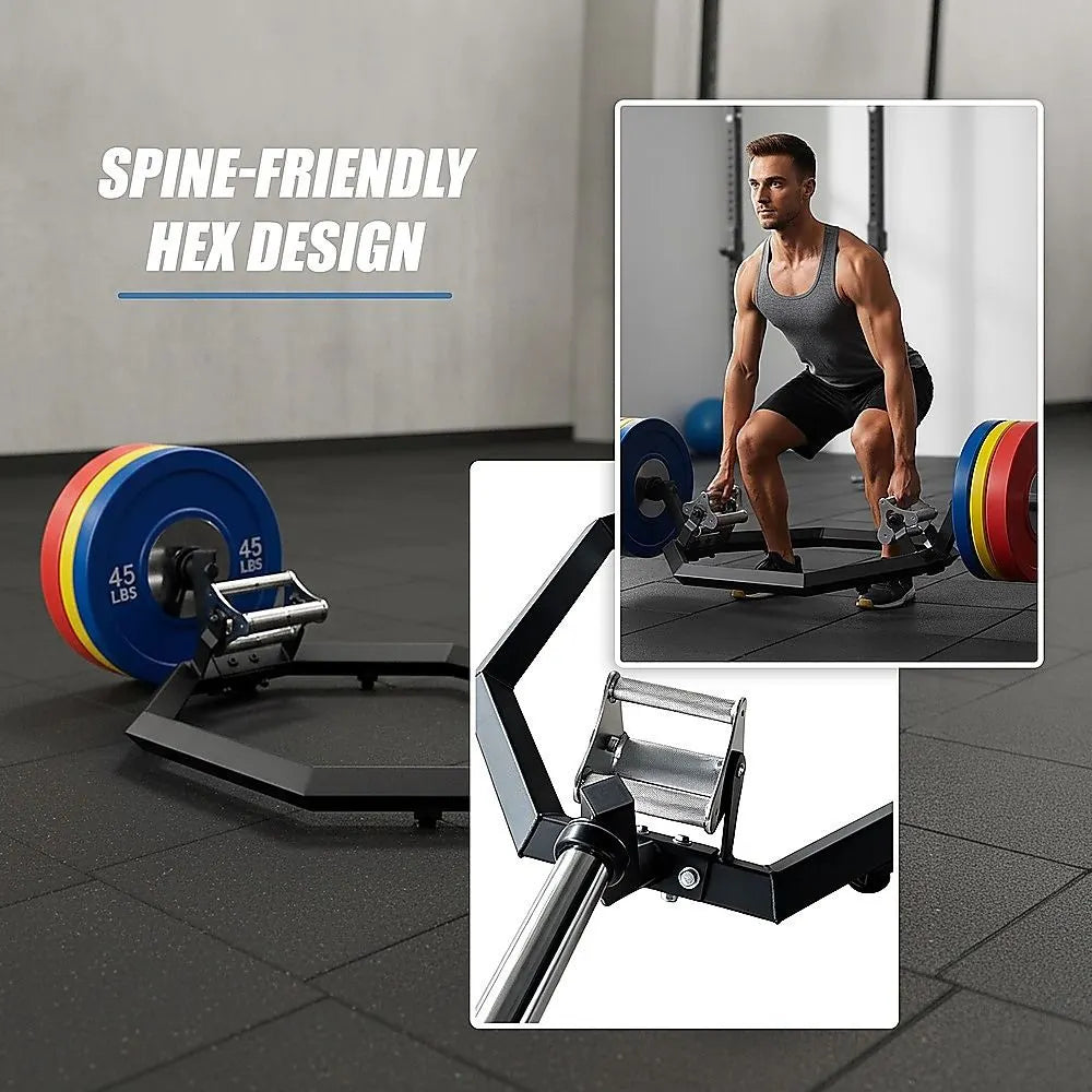 Fitness EZ Load Hex Trap Bar with Knurled Tri Grip - Image 7