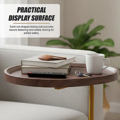 Modern Oval Side Table Gold Base Sofa End Table - Image 6