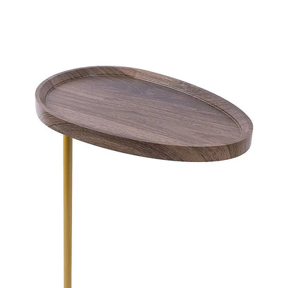 Modern Oval Side Table Gold Base Sofa End Table - Image 9