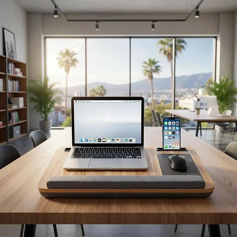 Portable Lap Desk with Mouse Pad Cushion Oak - Image 4