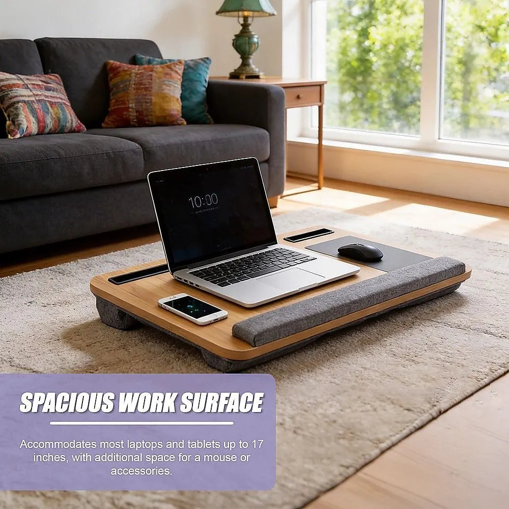 Portable Lap Desk with Mouse Pad Cushion Oak - Image 7