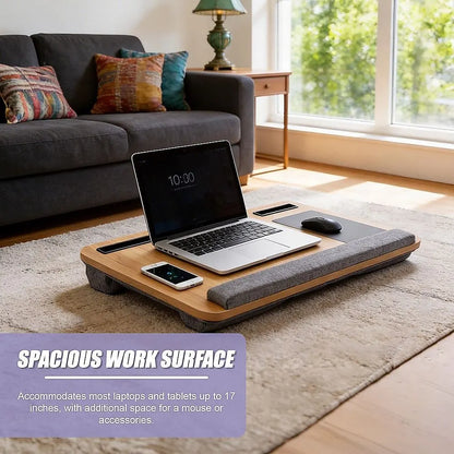 Portable Lap Desk with Mouse Pad Cushion Oak - Image 7