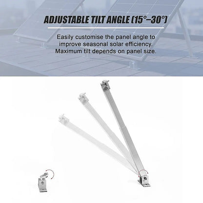 2 Set Adjustable Solar Panel Tilt Mount Brackets - Image 8