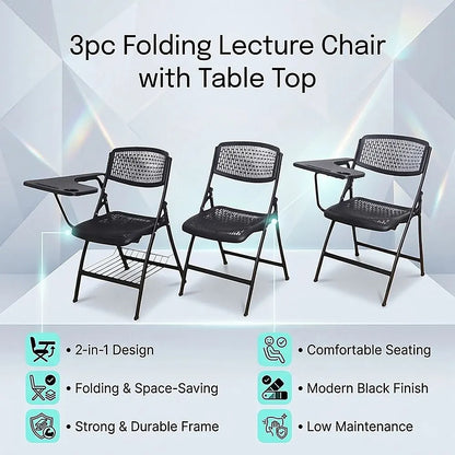 3pc Folding Lecture Chair with Table Top Training - Image 8