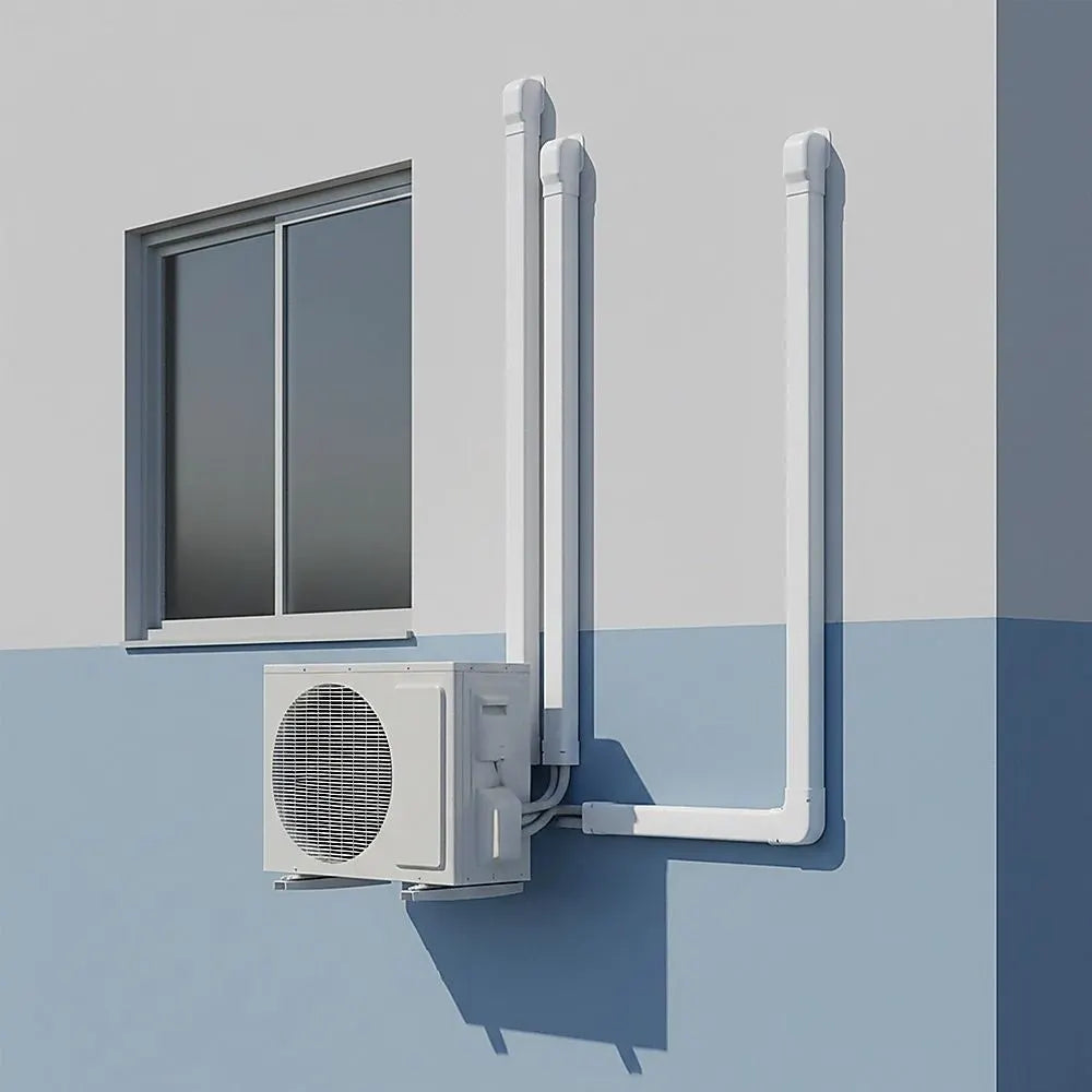 75mm 5.4m Mini Split Line Set Cover Kit PVC for Air Conditioner Installation - Image 3