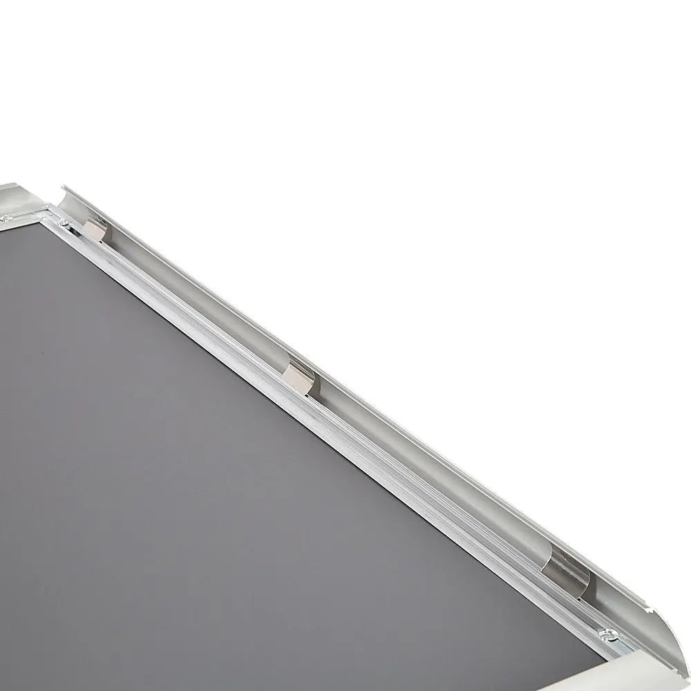 A1 2pc Aluminium Snap Poster Frame Wall Mount Sign Holder Silver - Image 4