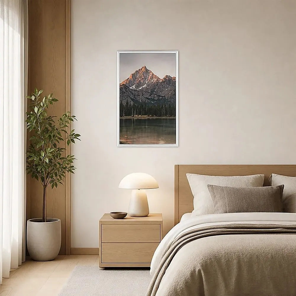 A2 2pc Aluminium Snap Poster Frame Wall Mount Sign Holder Silver - Image 2