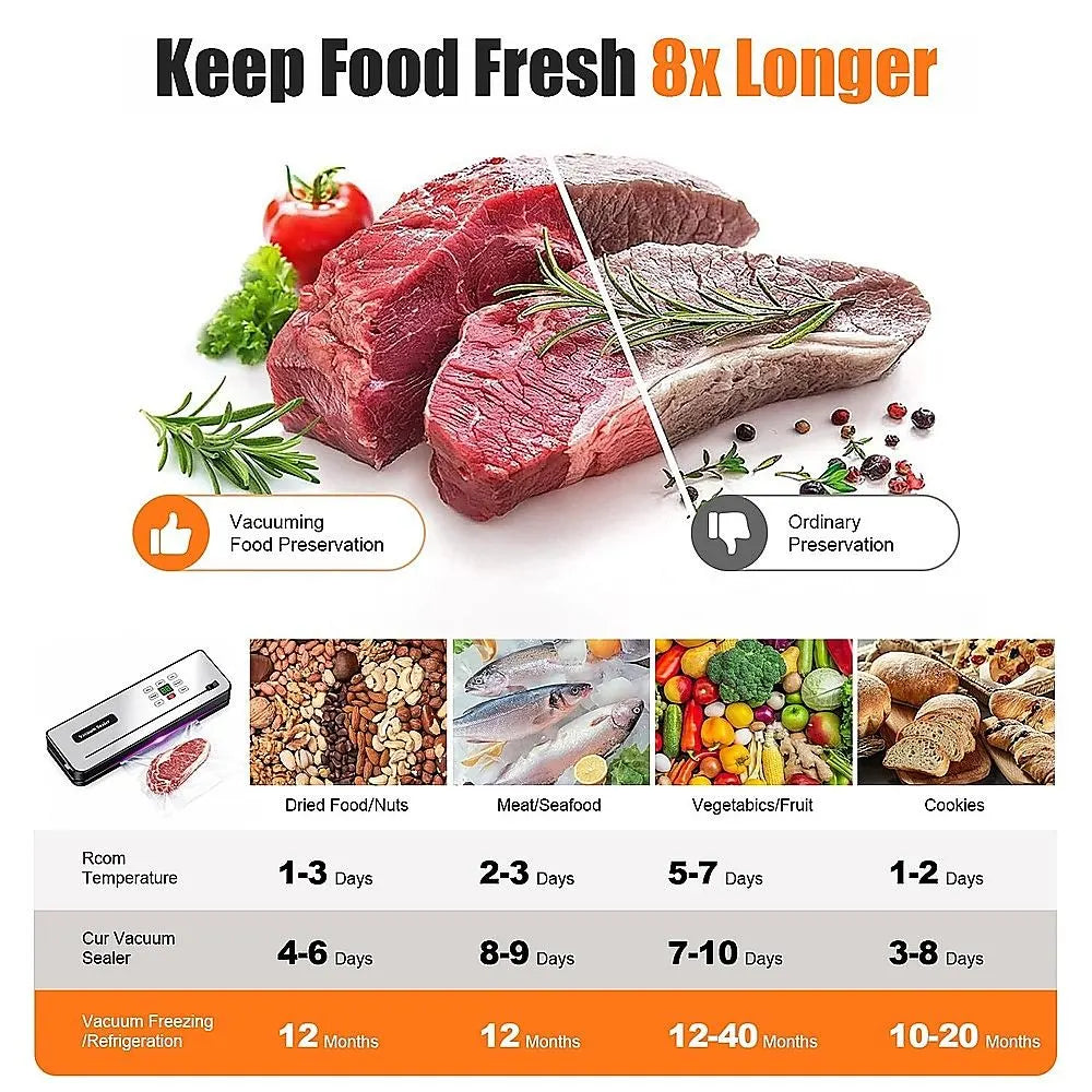 Cordless Food Vacuum Sealer Machine Dry Wet 30 Bags - Image 7