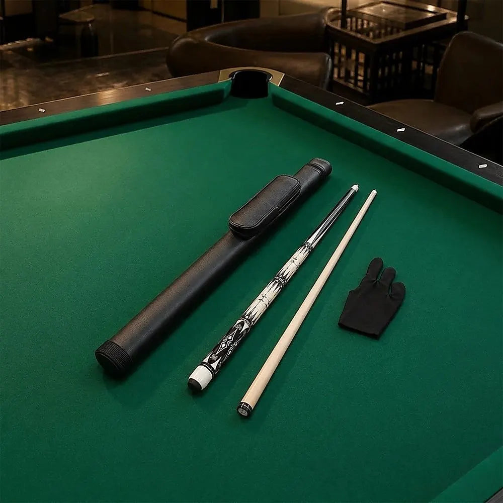57" 2-Piece Maple Wood Billiard Pool Cue Sticks 19oz with Free Carry Bag for Smooth Control and Accuracy - Image 4