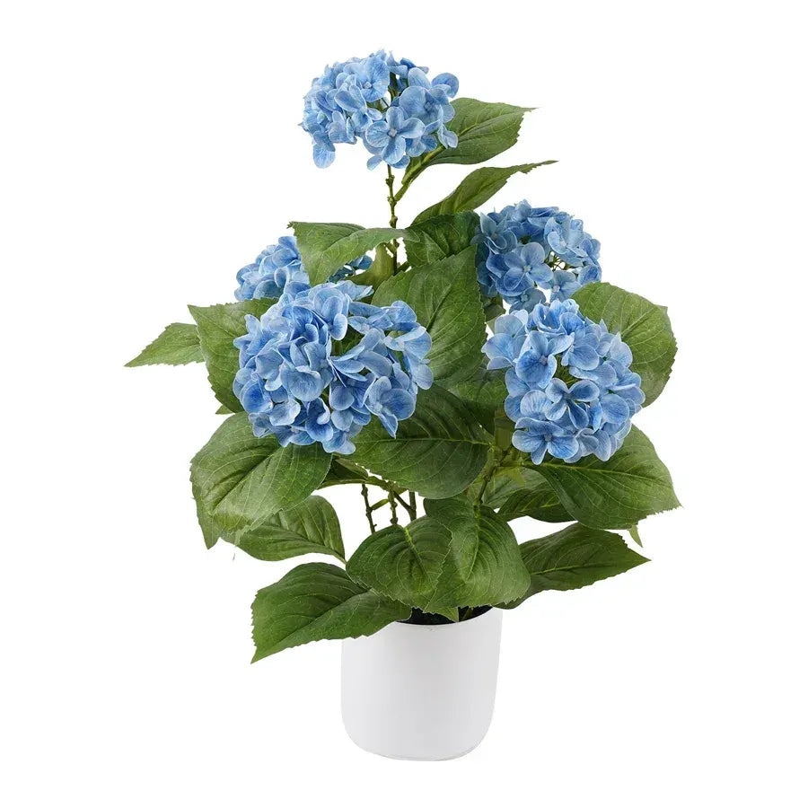 Potted Artificial Blue Hydrangea 50cm - Image 4