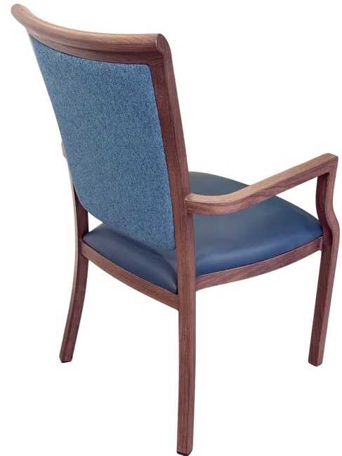 Harvey Dining Chair Stackable w Faux Leather Seat 95cm - Image 2