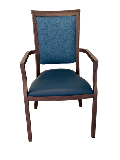 Harvey Dining Chair Stackable w Faux Leather Seat 95cm - Image 3