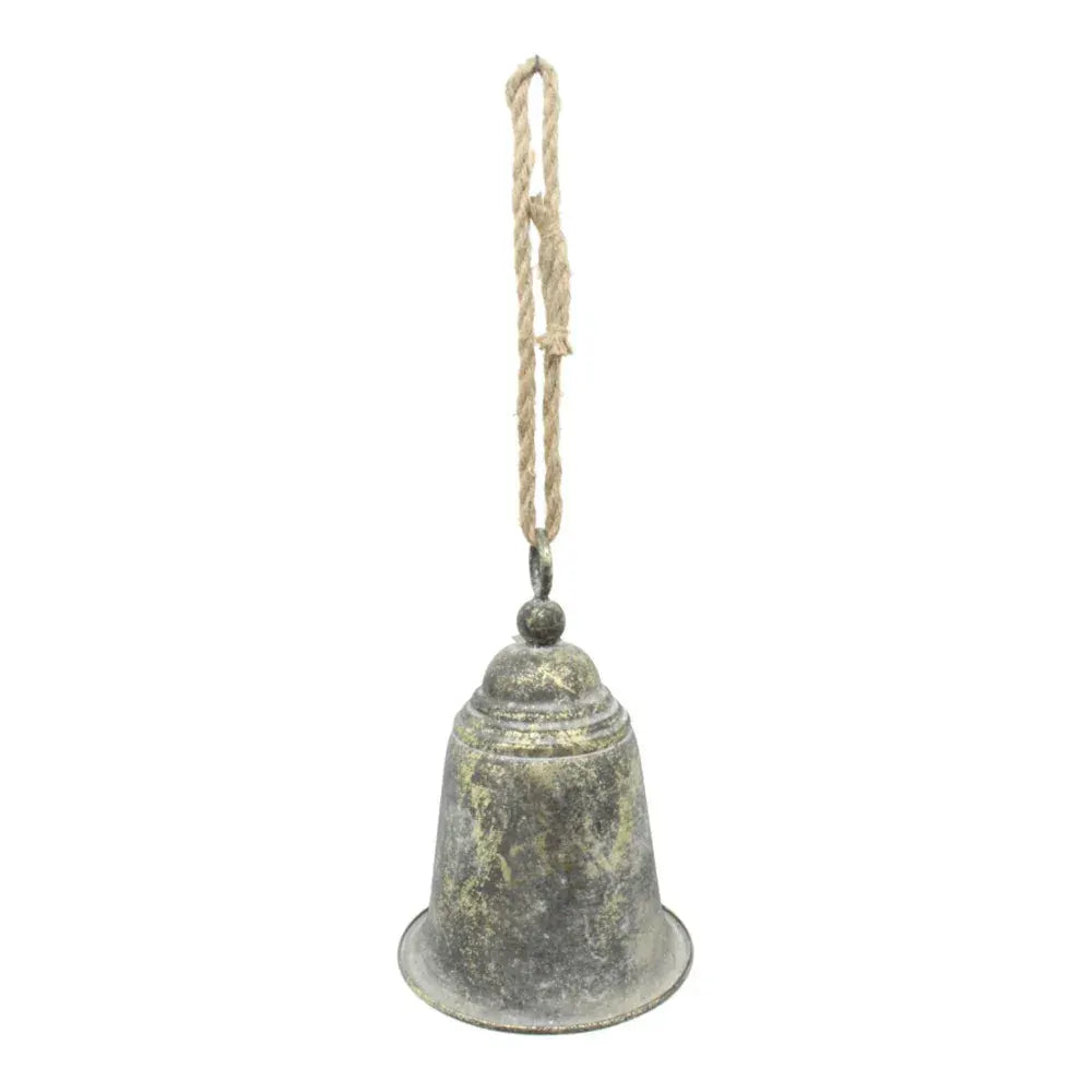 Large Hanging Bell w Rope 28cm