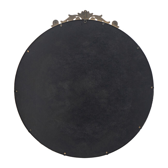 Baroque Black Round Mirror 81cm - Image 2