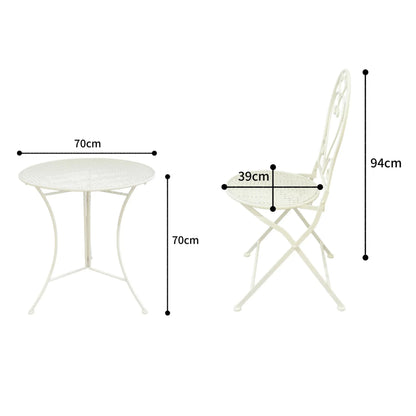 Bordeaux 3pc Setting Round Table + 2 Chairs - Image 4