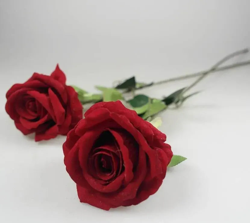 bulk 48 Articial Single Stem Rose Red 62cm