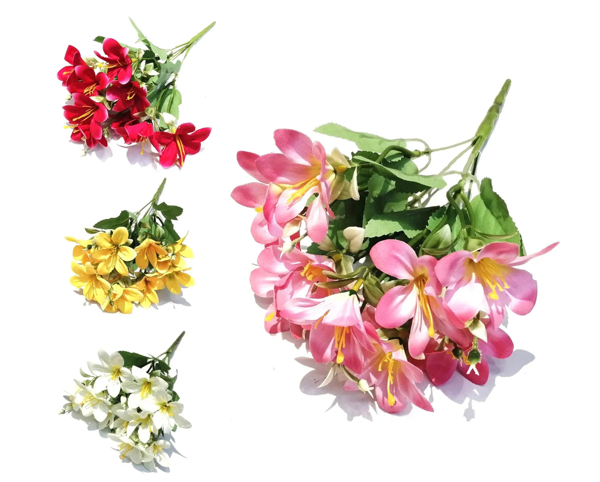 bulk 36 Artificial Lily Bunch Assort 33cm