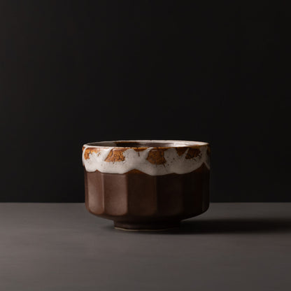 Matcha Tea bowl 11cm Metallic Rust Glaze - Image 4