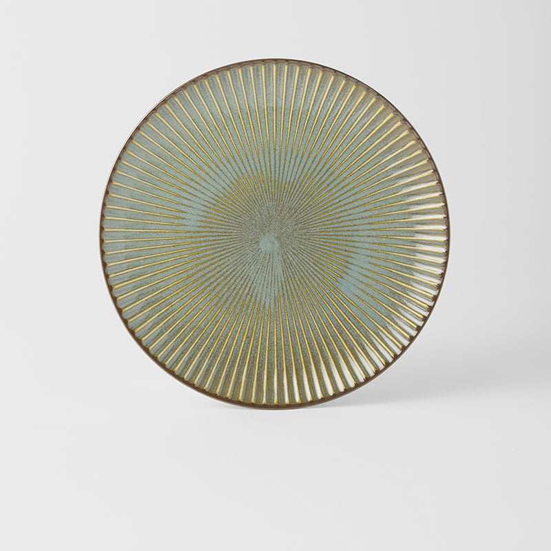 Dinner Plate 23.5cm Green Sendan Glaze - Image 3