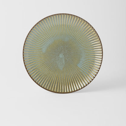 Dinner Plate 23.5cm Green Sendan Glaze - Image 3