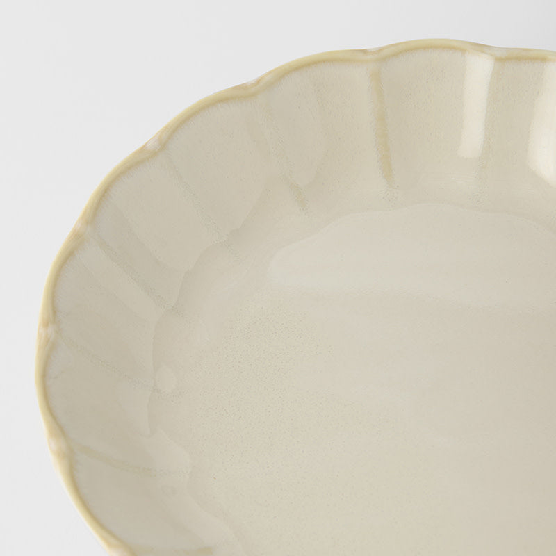 Plate High Rim 21.8cm Ivory Rinka Glaze - Image 2
