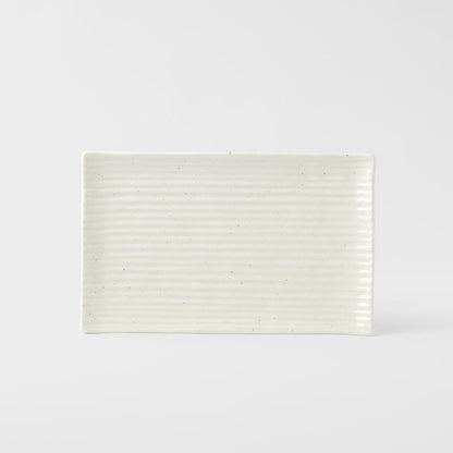 Sushi Plate 24cm White Contour Glaze - Image 3