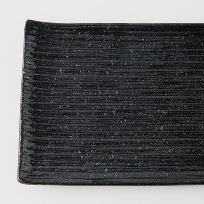Sushi Plate 24cm Black Contour Glaze - Image 2