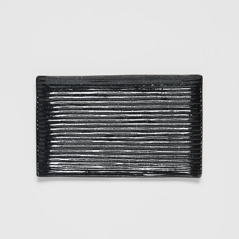 Sushi Plate 24cm Black Contour Glaze - Image 3