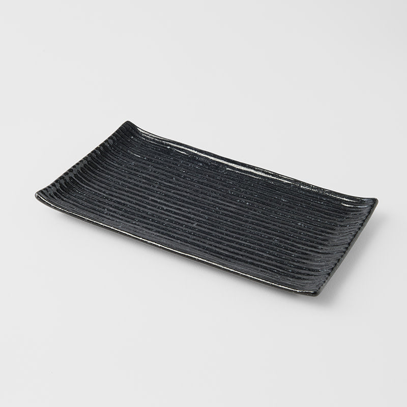 Sushi Plate 24cm Black Contour Glaze - Image 5