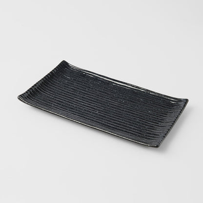 Sushi Plate 24cm Black Contour Glaze - Image 5