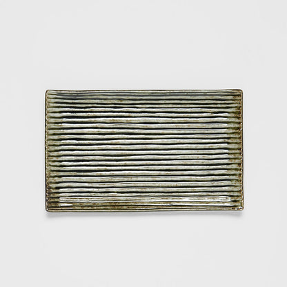 Sushi Plate 24cm Green Contour Glaze - Image 3