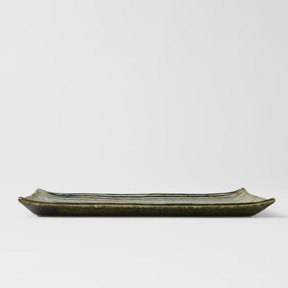Sushi Plate 24cm Green Contour Glaze - Image 4