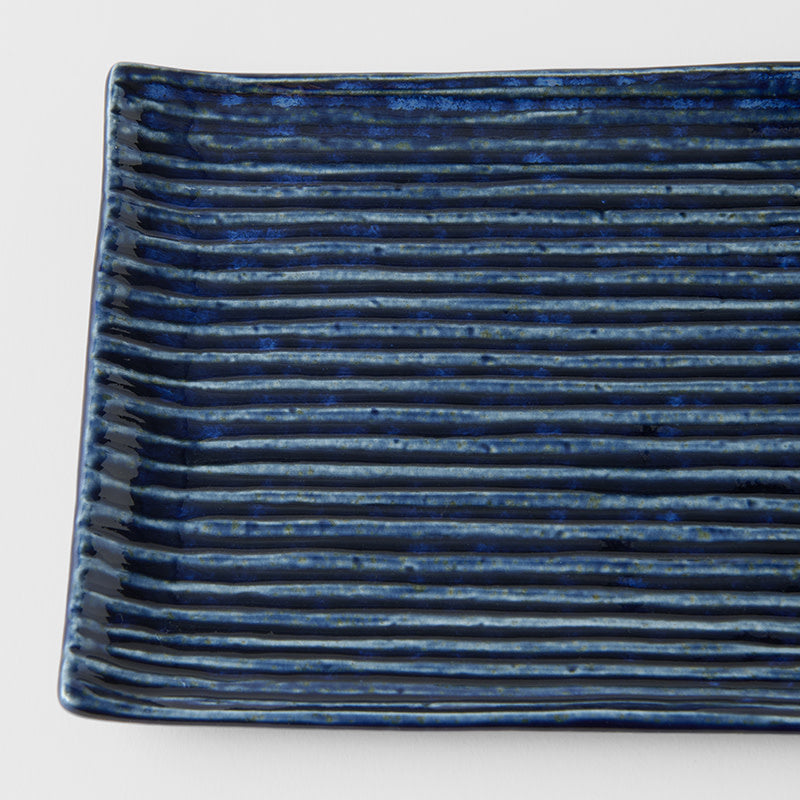 Sushi Plate 24cm Blue Contour Glaze - Image 2