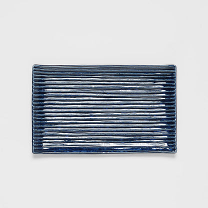 Sushi Plate 24cm Blue Contour Glaze - Image 3