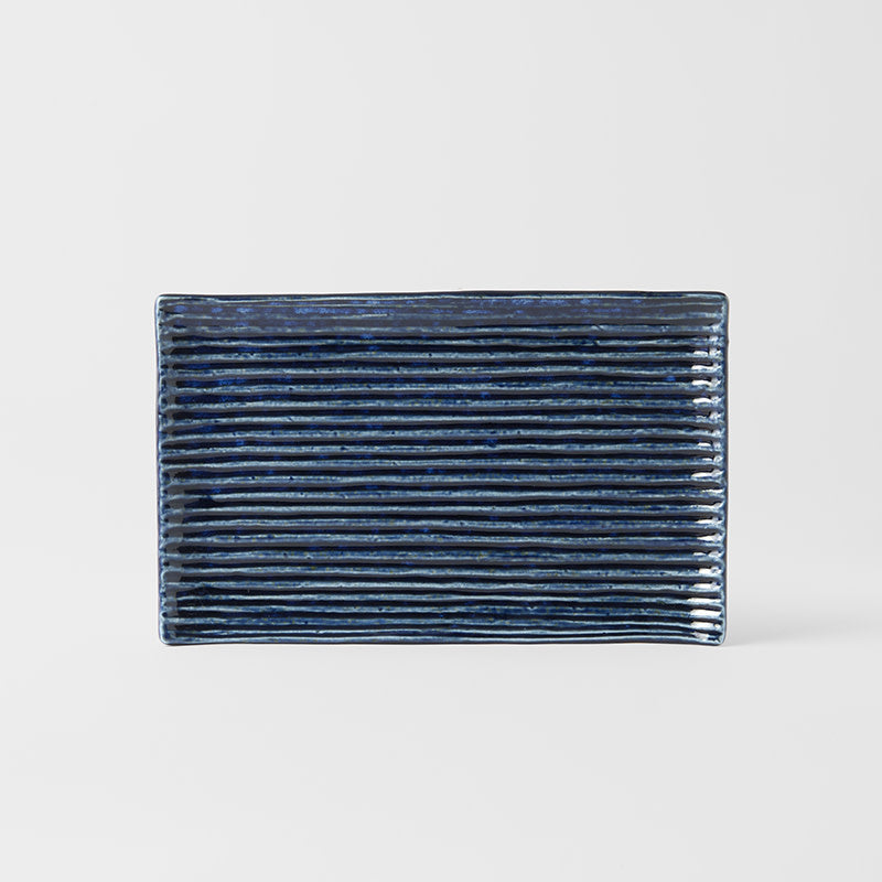 Sushi Plate 24cm Blue Contour Glaze - Image 5