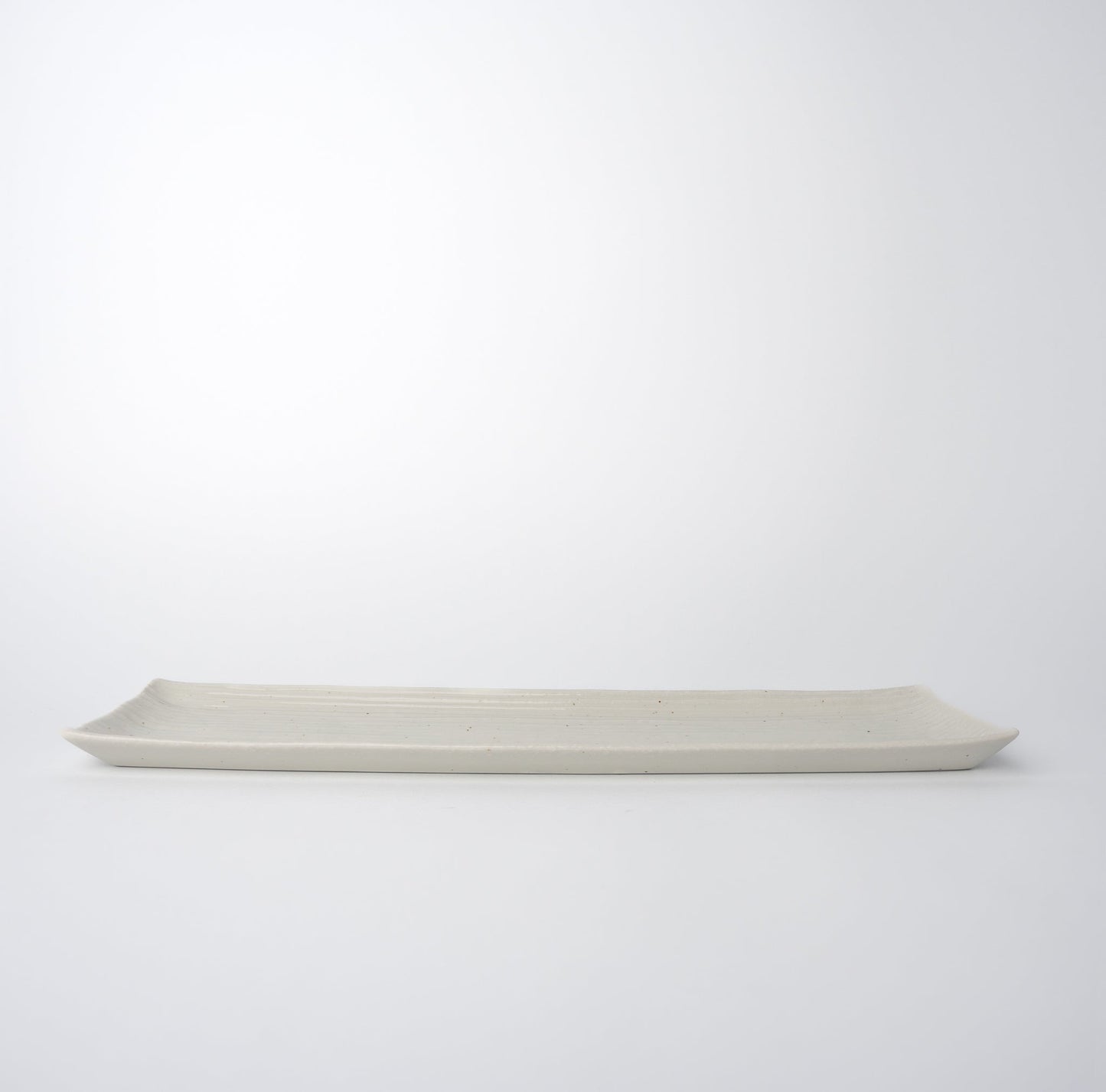 Sashimi Plate 33.2cm White Contour Glaze - Image 2