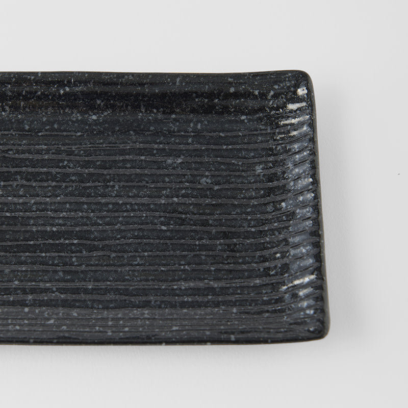 Sashimi Plate 33cm Black Contour Glaze - Image 2
