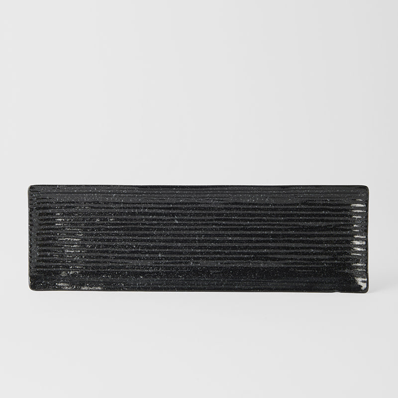 Sashimi Plate 33cm Black Contour Glaze - Image 3