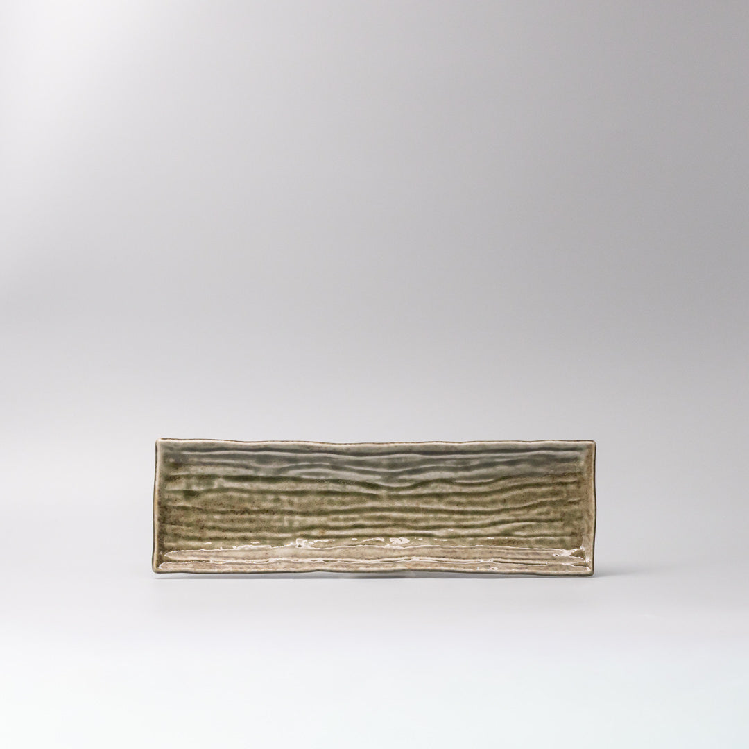 Plate Rectangular 33x10cm Sage Glaze - Image 4