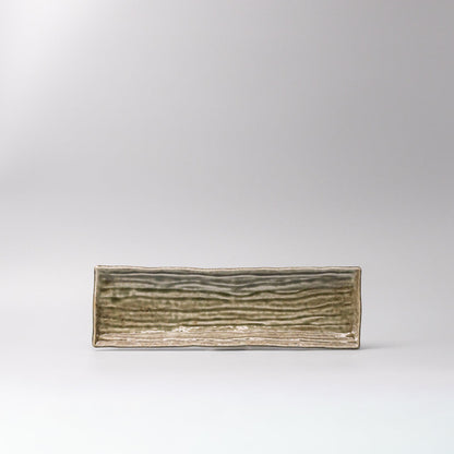 Plate Rectangular 33x10cm Sage Glaze - Image 4