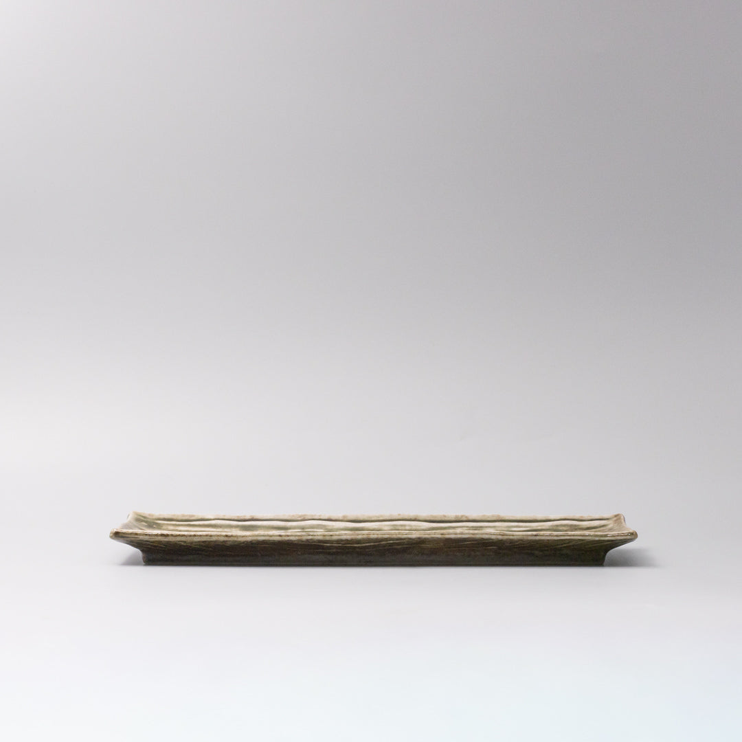 Plate Rectangular 33x10cm Sage Glaze - Image 5