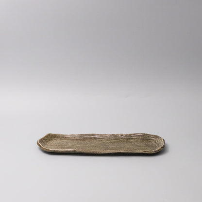 Plate Sashimi Organic Shape 13cm Sage Glaze - Image 3