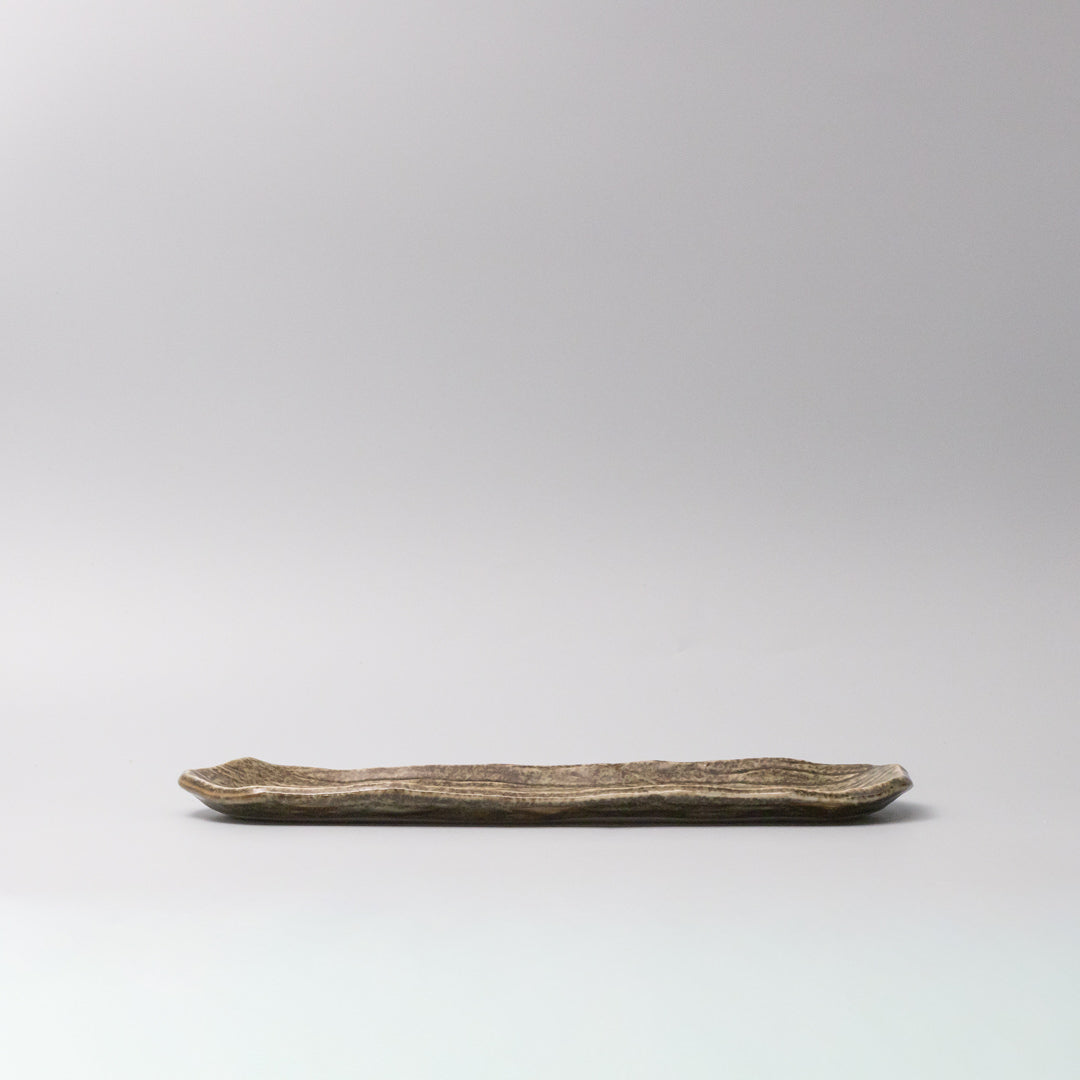 Plate Sashimi Organic Shape 13cm Sage Glaze - Image 4
