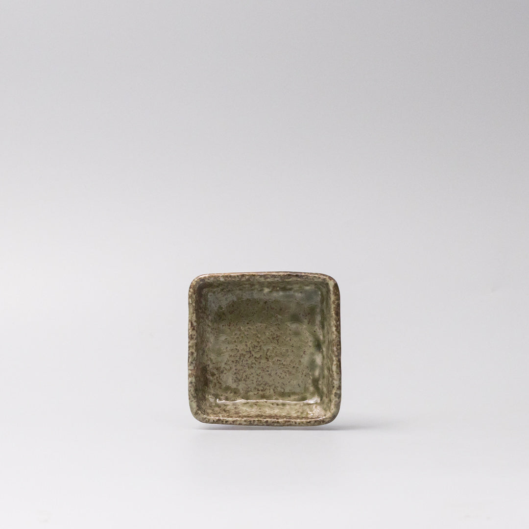 Sauce Dish Square 8cm Sage Glaze - Image 3